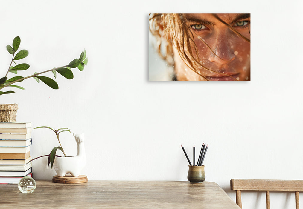 Premium Textil-Leinwand Ein Blick, so tief wie das Meer