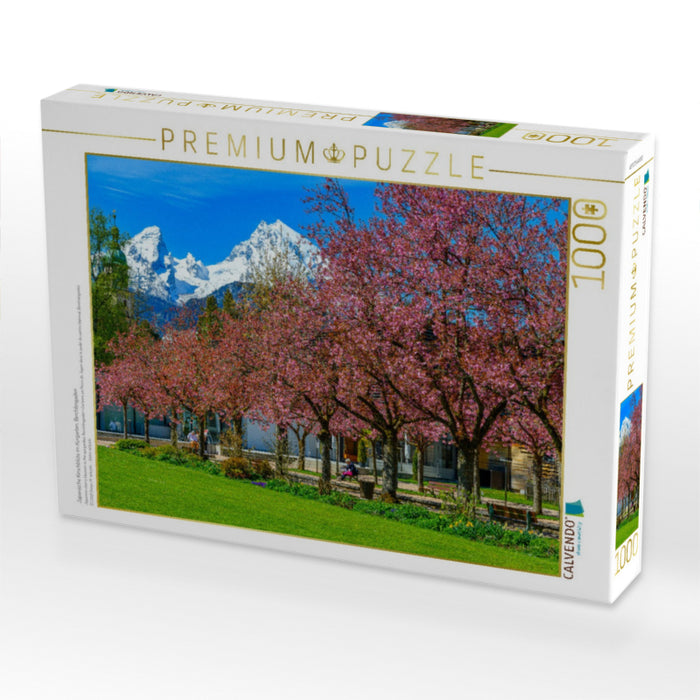 Japanische Kirschblüte im Kurgarten, Berchtesgaden - CALVENDO Foto-Puzzle'