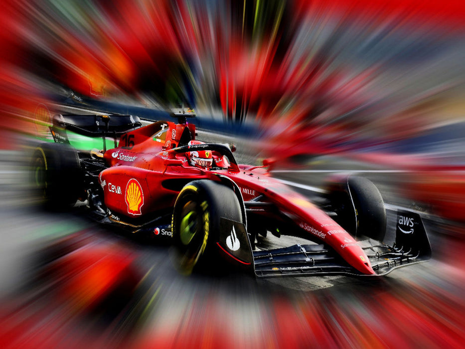 Beim Saisonauftakt 2022 in Bahrain dominierte der Monegasse Charles Leclerc das Rennen und siegte für die Scuderia Ferrari. - CALVENDO Foto-Puzzle'