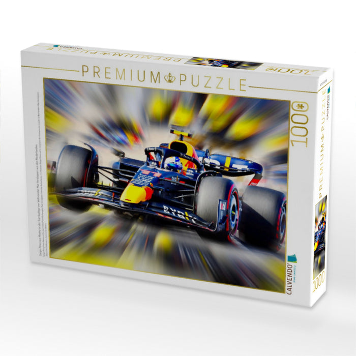 Sergio Pérez aus Mexiko ist der Teamkollege von Weltmeister Max Verstappen aus den Niederlanden. - CALVENDO Foto-Puzzle'