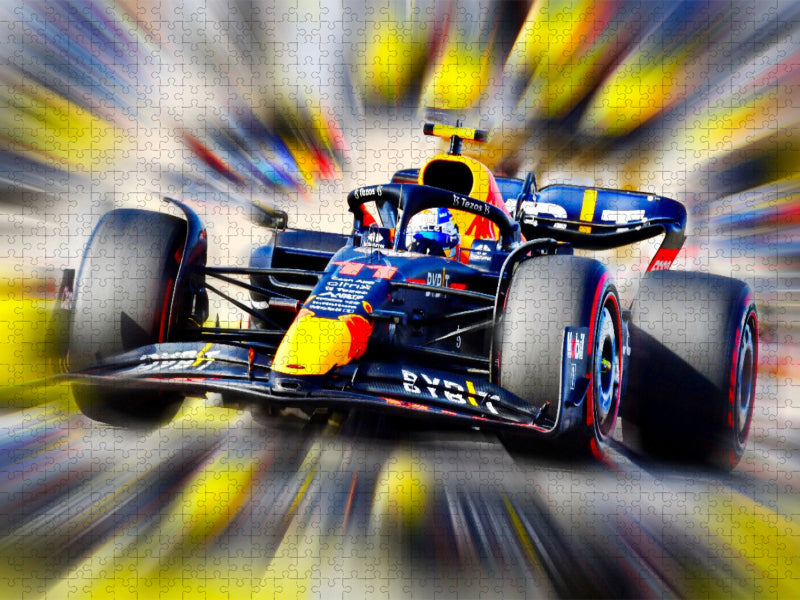 Sergio Pérez aus Mexiko ist der Teamkollege von Weltmeister Max Verstappen aus den Niederlanden. - CALVENDO Foto-Puzzle'