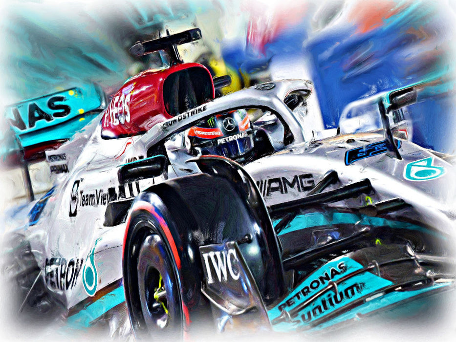 Der Brite George Russell startet sei 2022 für das Team AMG-Mercedes. - CALVENDO Foto-Puzzle'