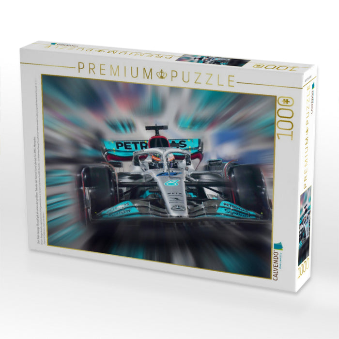 Der Brite George Russell gilt als eines der größten Talente der Formel 1 und startet für AMG-Mercedes. - CALVENDO Foto-Puzzle'