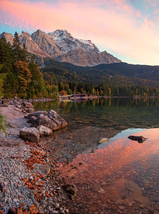 Eibsee, Bayern.. Zitat: Augustinus von Hippo, 354 - 430 n. Chr. - CALVENDO Foto-Puzzle'