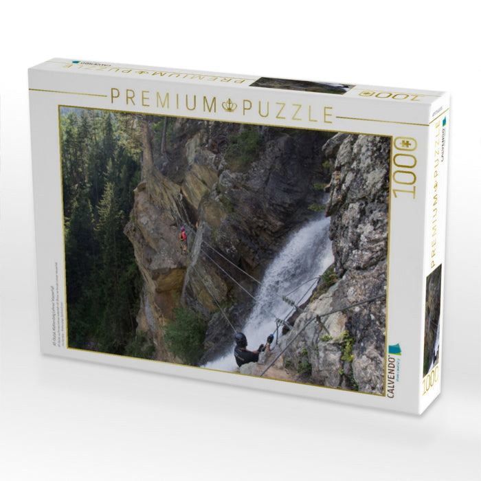 AT-Ötztal, Klettersteig Lehner Wasserfall - CALVENDO Foto-Puzzle'