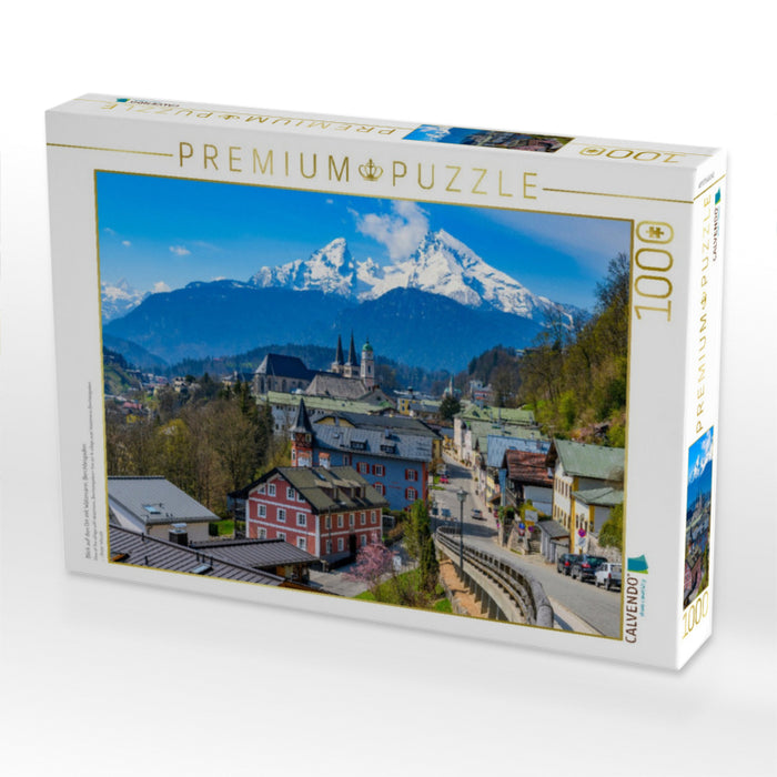 Blick auf den Ort mit Watzmann, Berchtesgaden - CALVENDO Foto-Puzzle'