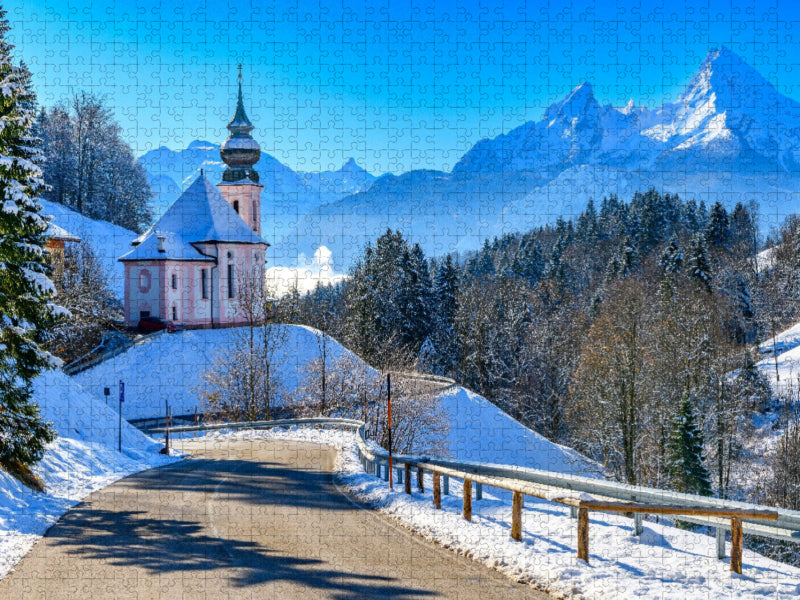 Wallfahrtskirche Maria Gern, Berchtesgaden - CALVENDO Foto-Puzzle'
