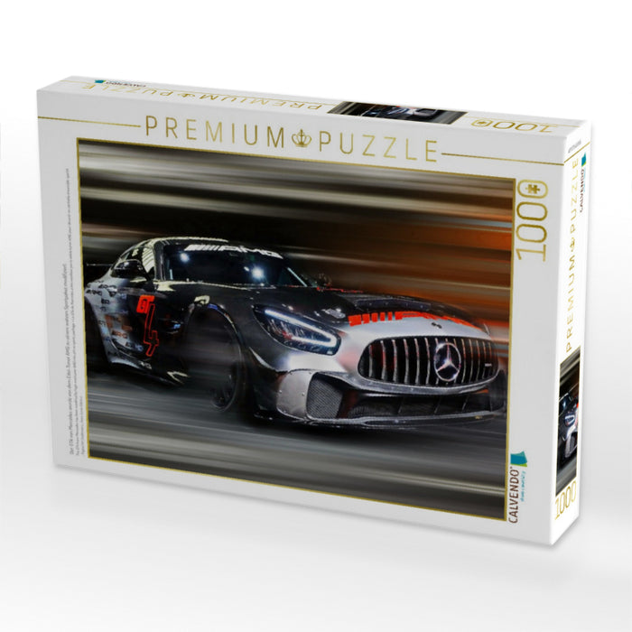 Der GT4 von Mercedes wurde von dem Edel-Tuner AMG zu einem wahren Sportpaket modifiziert. - CALVENDO Foto-Puzzle'
