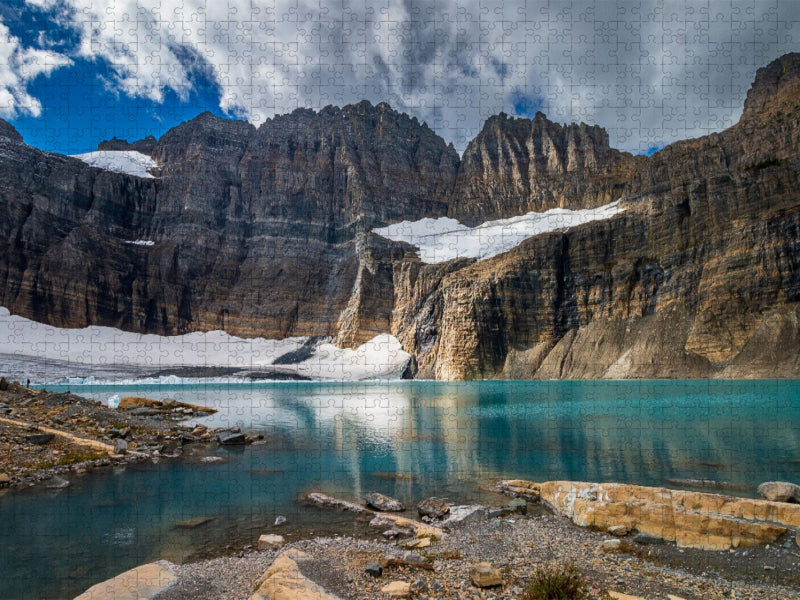 Blick über de Upper Grinnell Lake zum Salamander-Gletscher - CALVENDO Foto-Puzzle'