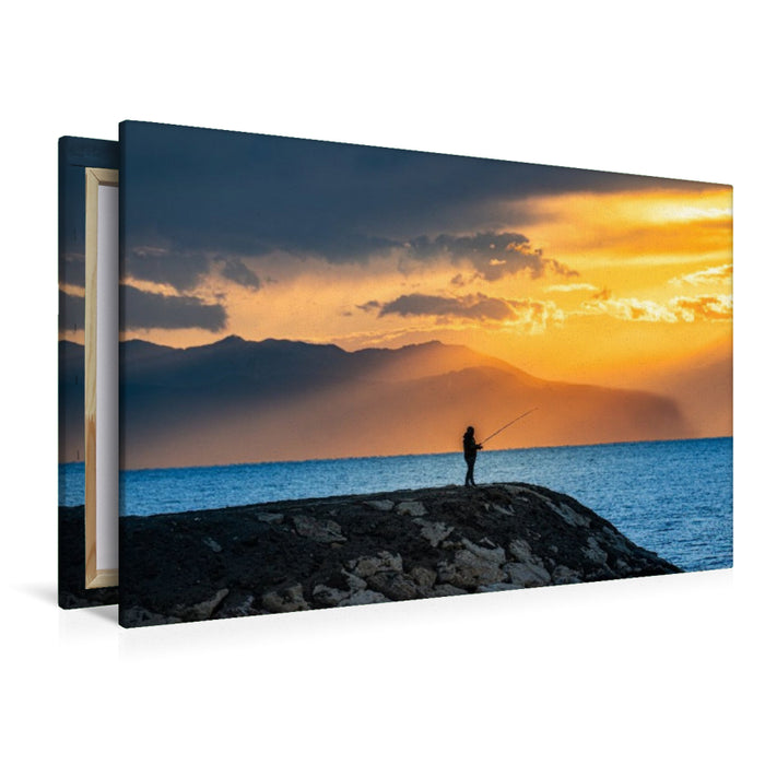Premium Textil-Leinwand Unendliche Stille im weichen Abendlicht