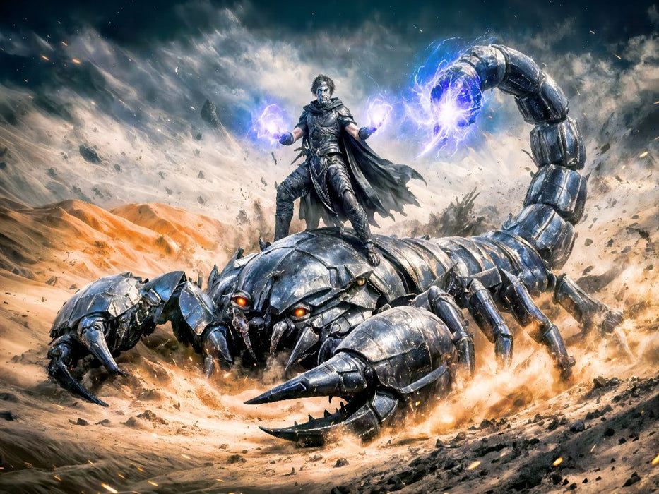 Skorpion - Wächter der Nacht mit blauer Energie - CALVENDO Foto-Puzzle'