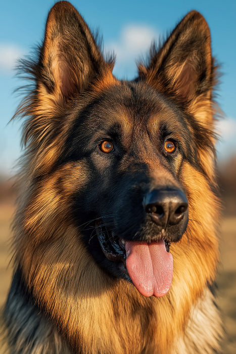 Premium Textil-Leinwand Ein Motiv aus dem Kalender Seelenblick Schäferhund
