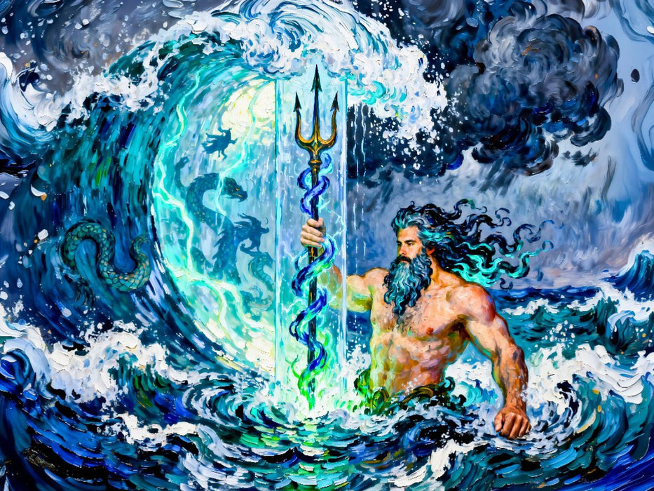 Poseidon - Griechischer Gott der Meere und Stürme - CALVENDO Foto-Puzzle'