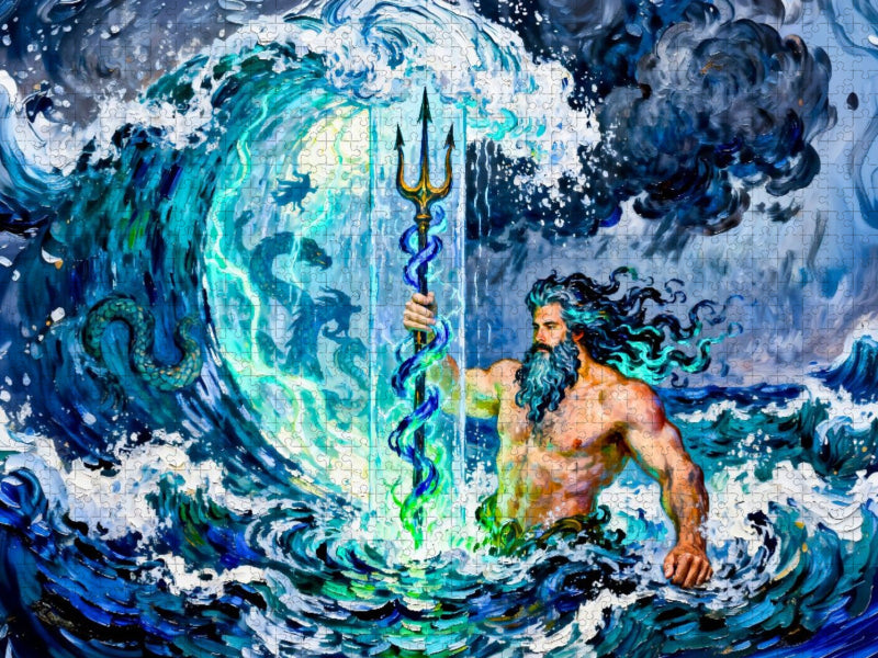 Poseidon - Griechischer Gott der Meere und Stürme - CALVENDO Foto-Puzzle'