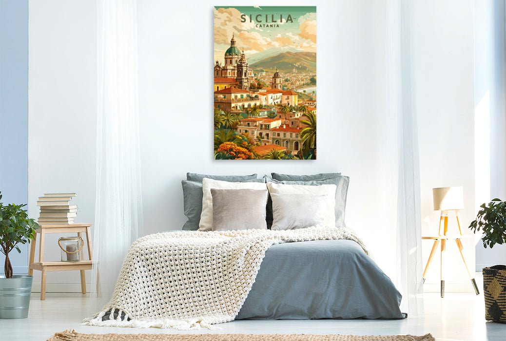 Premium Textil-Leinwand Catania