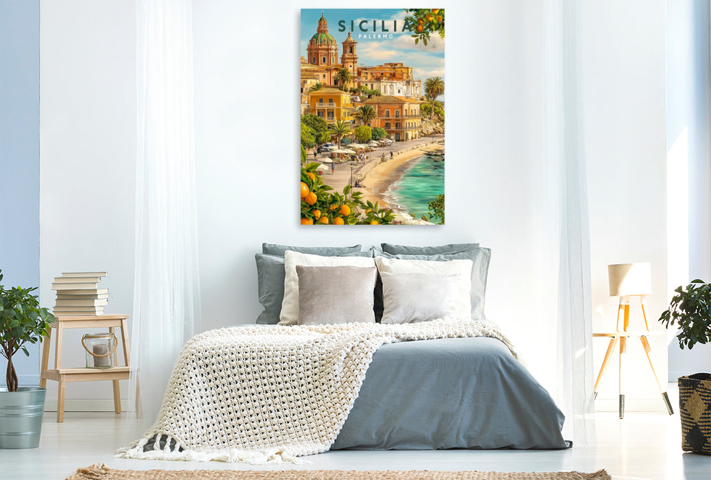 Premium Textil-Leinwand Palermo