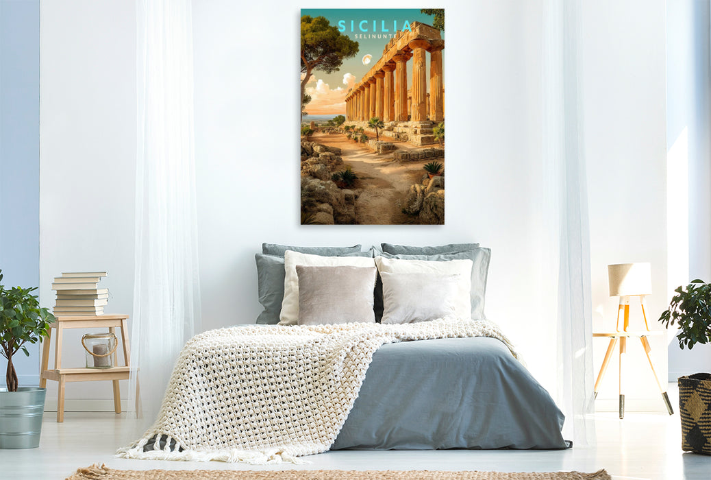 Premium Textil-Leinwand Selinunte