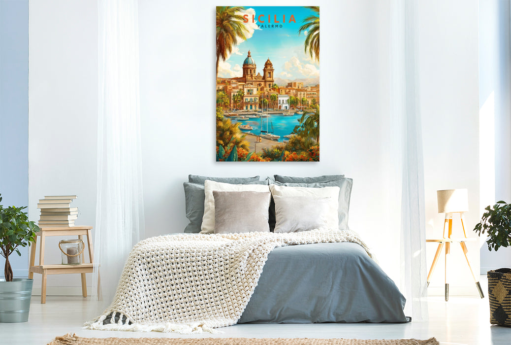 Premium Textil-Leinwand Palermo