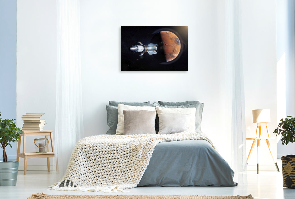 Premium Textil-Leinwand Ein Motiv aus dem Kalender Wettrennen ins All
