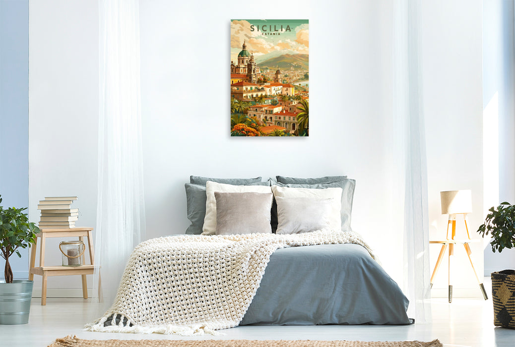 Premium Textil-Leinwand Catania