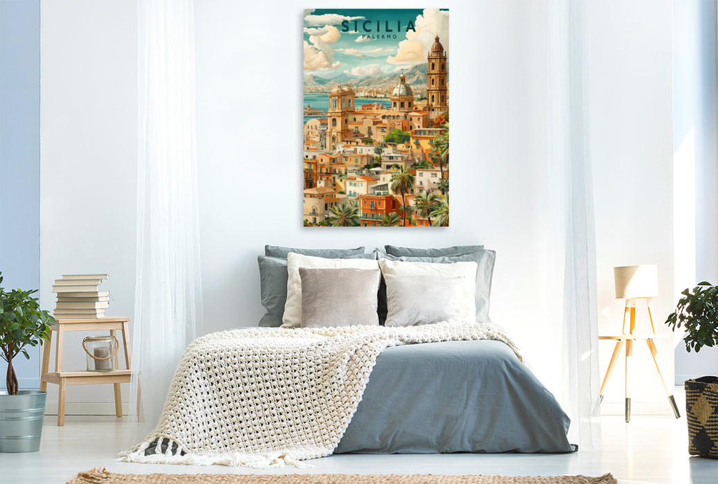 Premium Textil-Leinwand Palermo