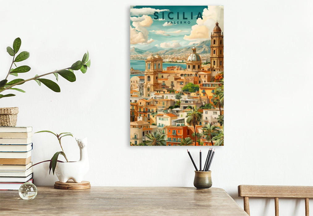 Premium Textil-Leinwand Palermo