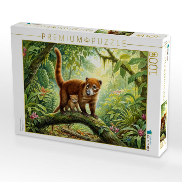 Nasenbär mit Jungtier - CALVENDO Foto-Puzzle'