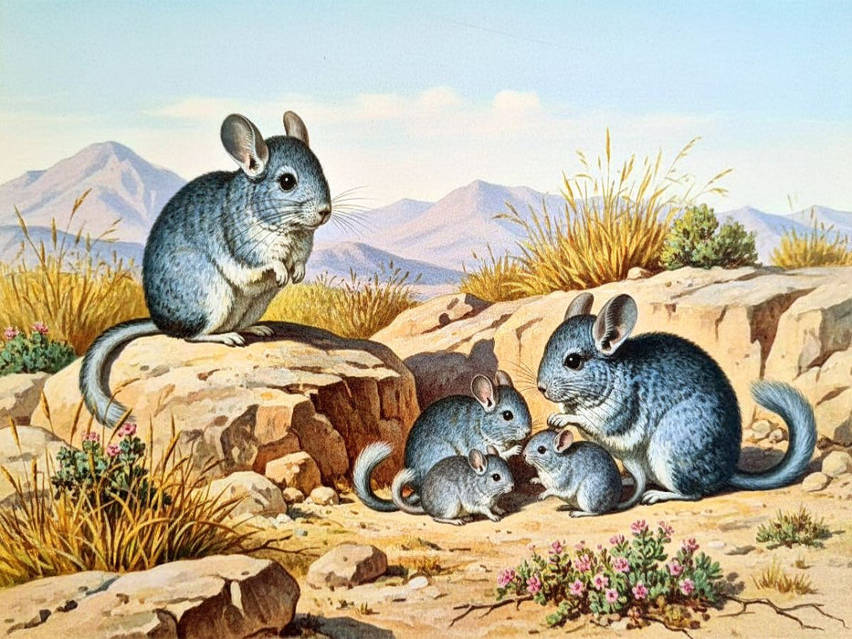 Chinchillas mit Jungtieren - CALVENDO Foto-Puzzle'