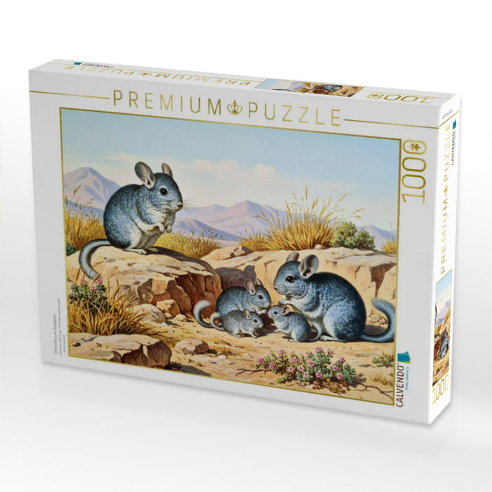 Chinchillas mit Jungtieren - CALVENDO Foto-Puzzle'