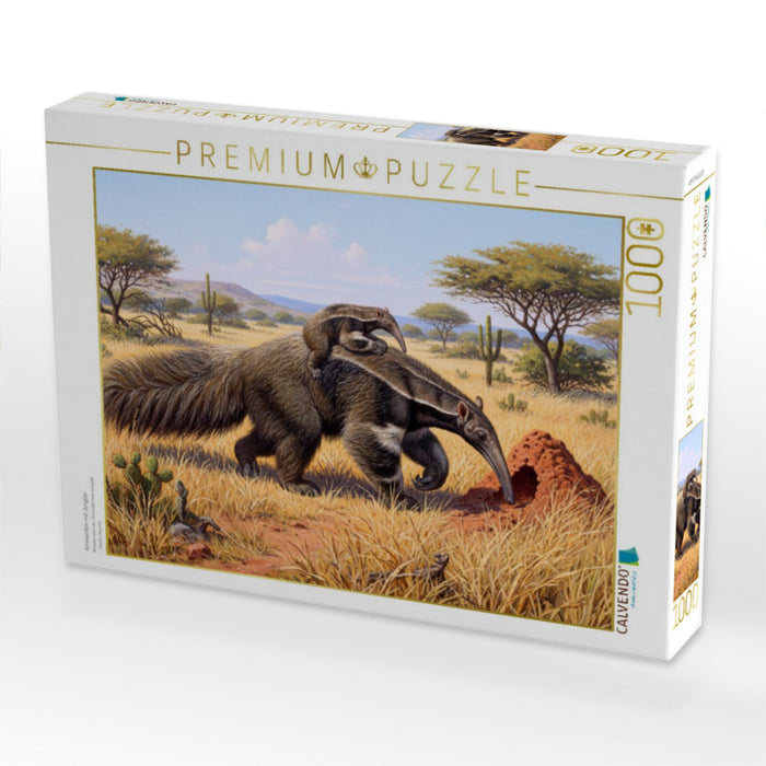 Ameisenbär mit Jungtier - CALVENDO Foto-Puzzle'