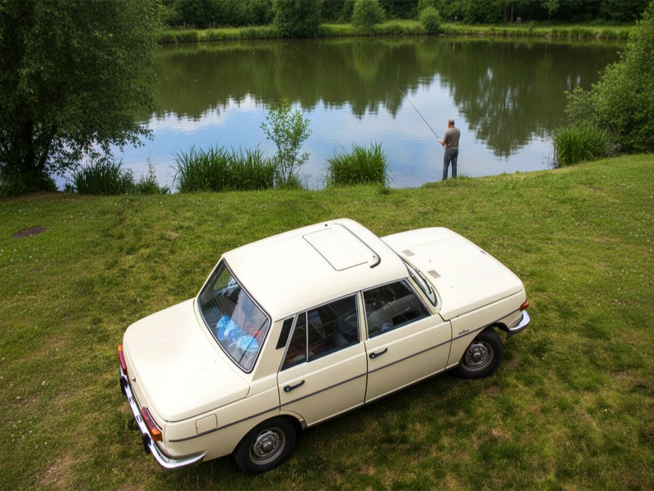 Wartburg und Angler in der DDR - CALVENDO Foto-Puzzle'