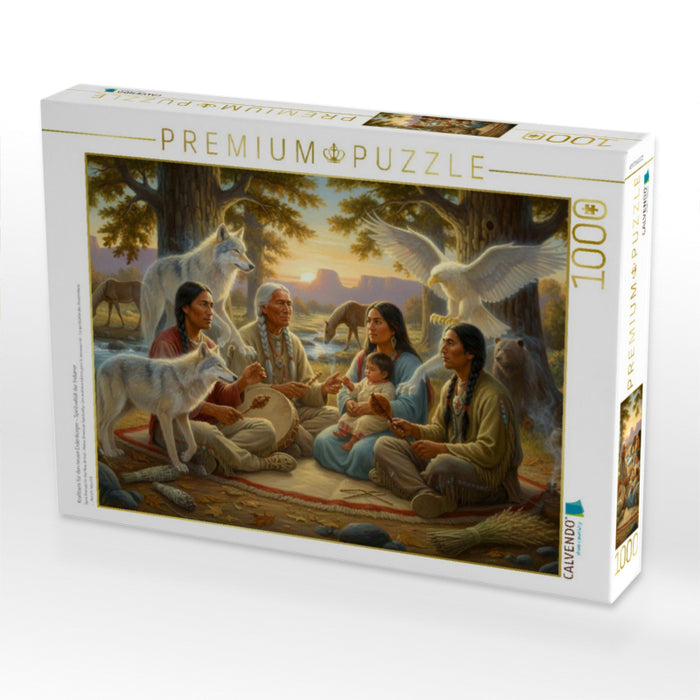 Krafttiere für den neuen Erdenbürger - Spiritualität der Indianer - CALVENDO Foto-Puzzle'