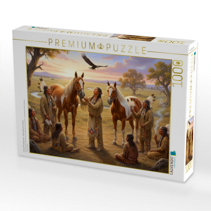 Unsere Pferdefreunde - Spiritualität der Indianer - CALVENDO Foto-Puzzle'