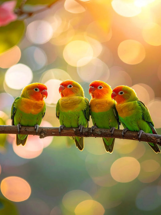 Gemeinsam im Sonnenlicht - Lovebirds - CALVENDO Foto-Puzzle'