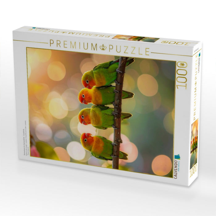 Gemeinsam im Sonnenlicht - Lovebirds - CALVENDO Foto-Puzzle'