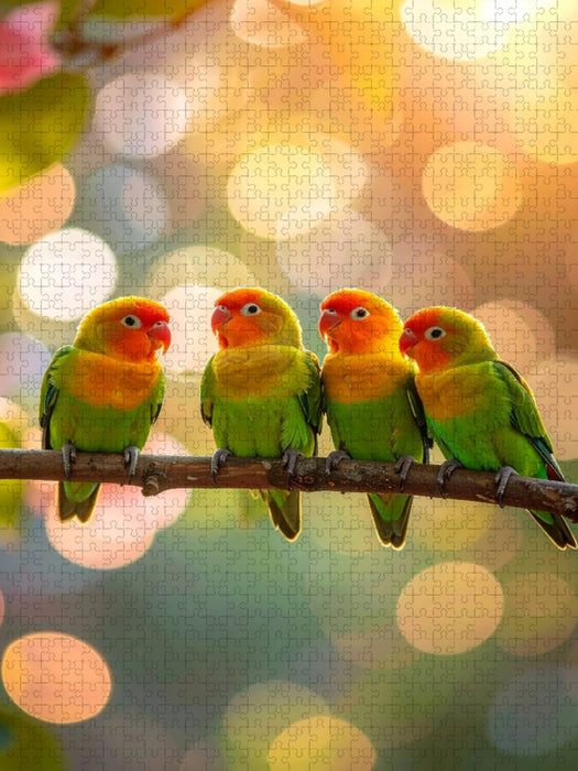 Gemeinsam im Sonnenlicht - Lovebirds - CALVENDO Foto-Puzzle'