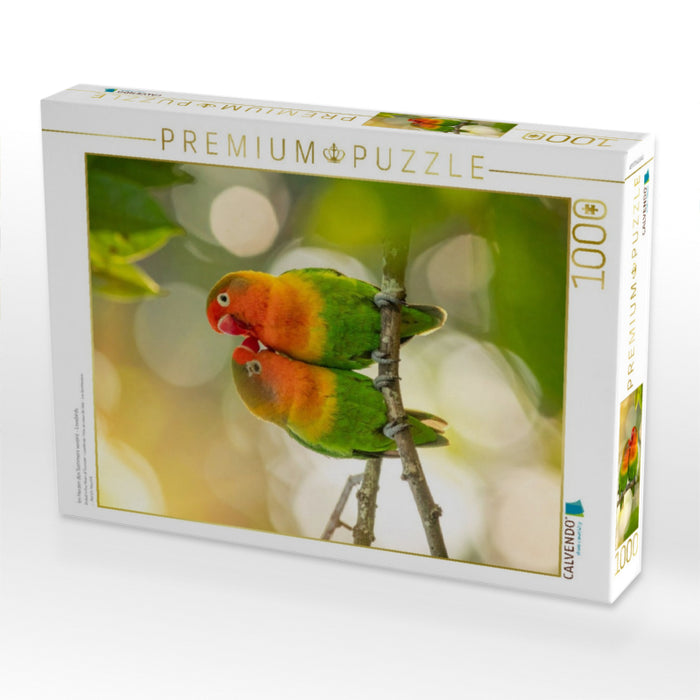 Im Herzen des Sommers vereint - Lovebirds - CALVENDO Foto-Puzzle'