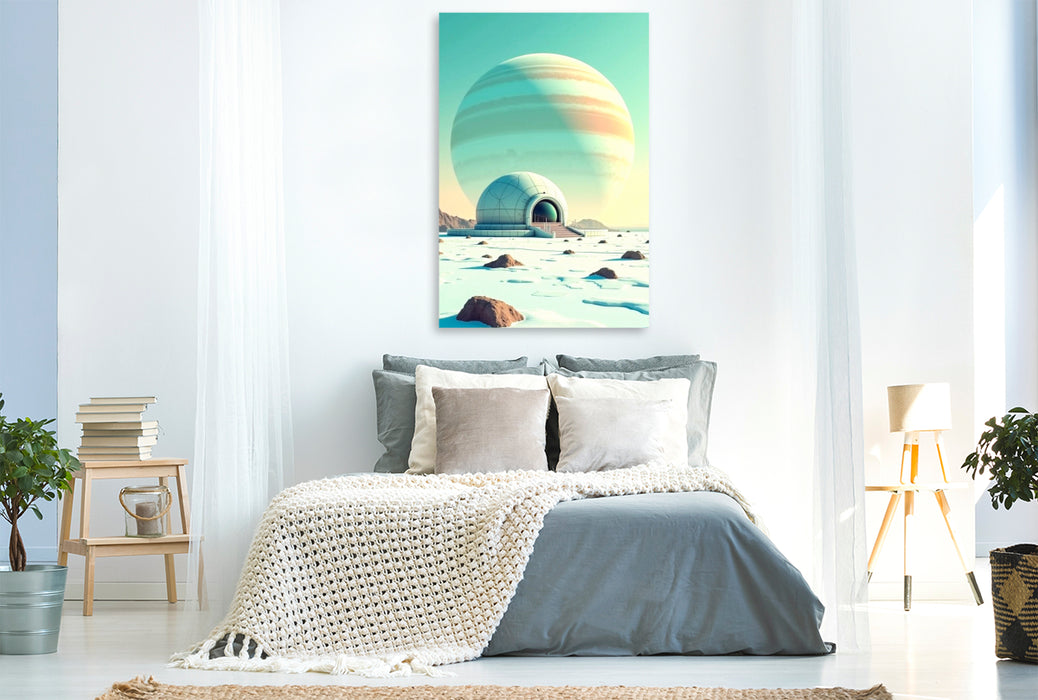 Premium Textil-Leinwand Eine neue Heimat im Kosmos