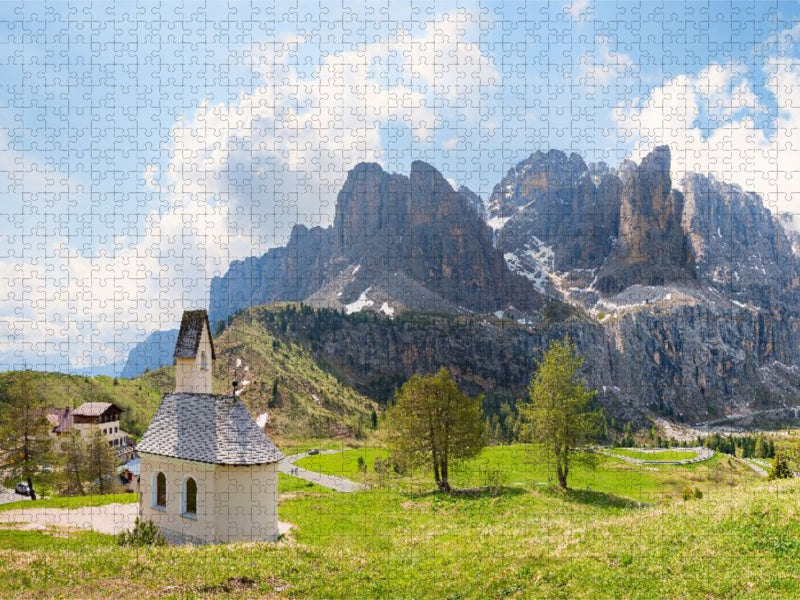Kapelle am Grödnerjoch - CALVENDO Foto-Puzzle'