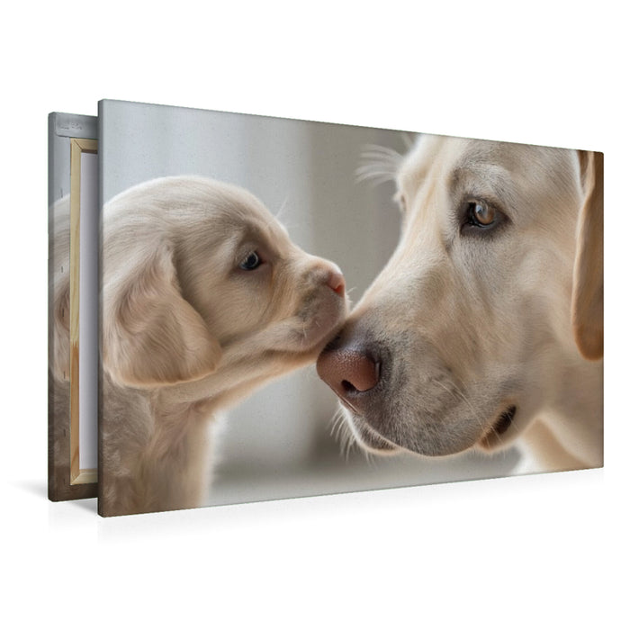Premium Textil-Leinwand Ein Motiv aus dem Kalender Labrador Liebe