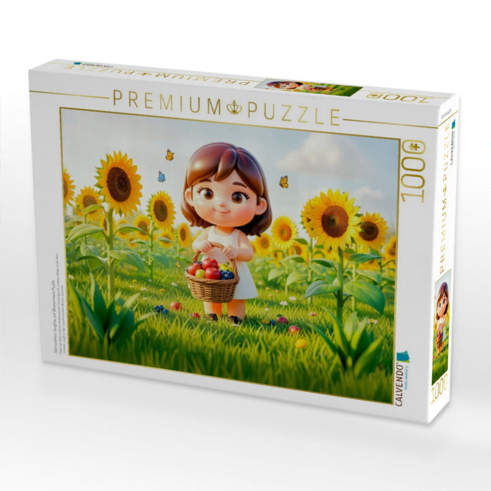 Sternzeichen Jungfrau auf Blumenwiese Puzzle - CALVENDO Foto-Puzzle'