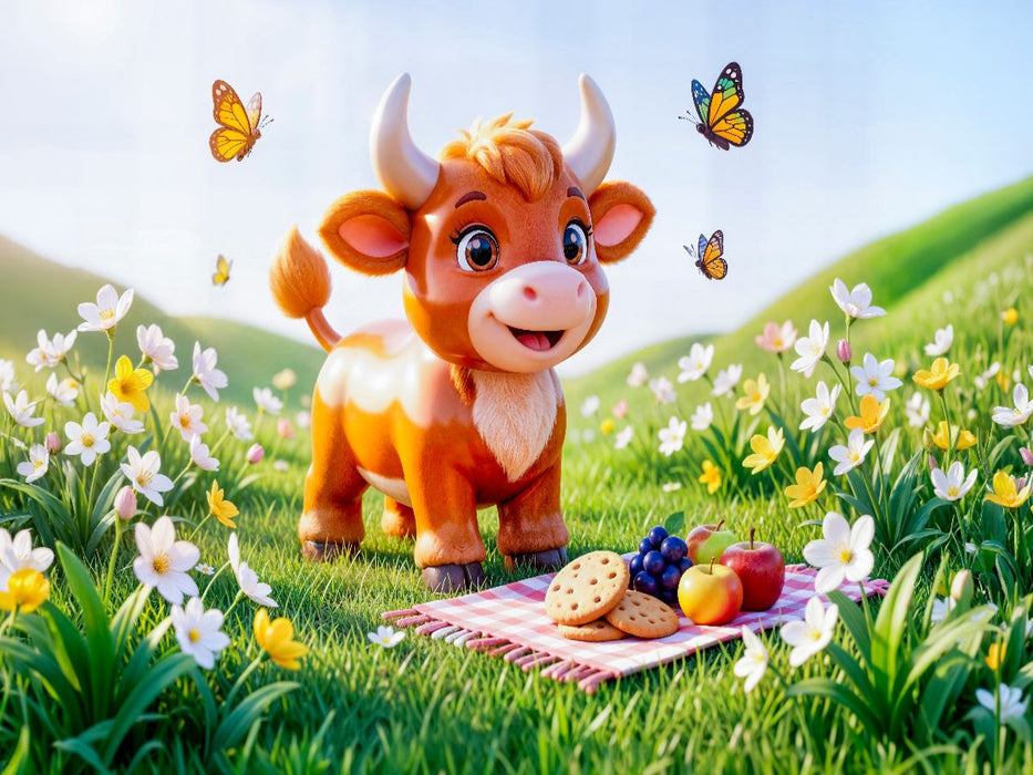 Sternzeichen Stier Picknick Blumen Puzzle - CALVENDO Foto-Puzzle'