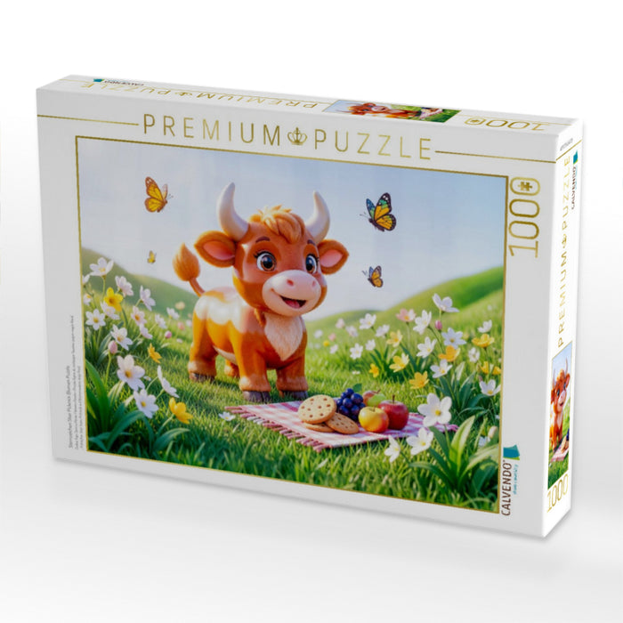 Sternzeichen Stier Picknick Blumen Puzzle - CALVENDO Foto-Puzzle'