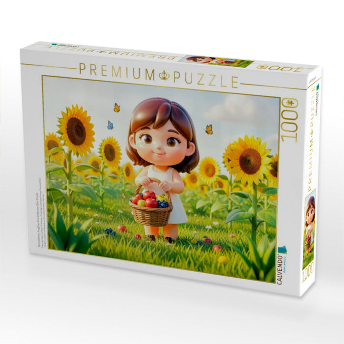 Sternzeichen Jungfrau Sonnenblumen Obst Puzzle - CALVENDO Foto-Puzzle'