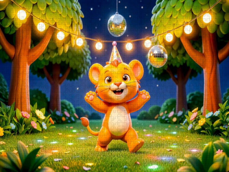 Sternzeichen Löwe Sommernacht Party Puzzle - CALVENDO Foto-Puzzle'