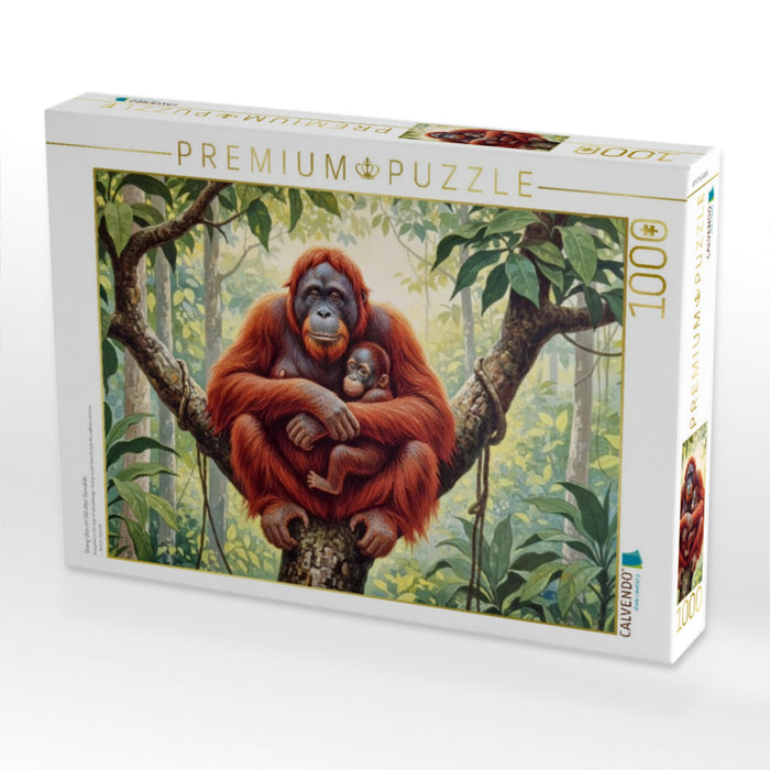 Orang Utan im Stil alter Gemälde - CALVENDO Foto-Puzzle'