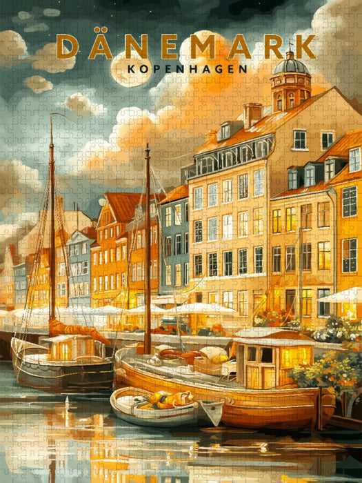 Nyhavn in Kopenhagen - CALVENDO Foto-Puzzle'