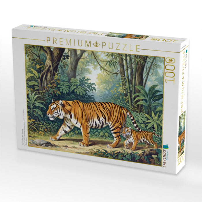 Tiger im Stil alter Gemälde - CALVENDO Foto-Puzzle'