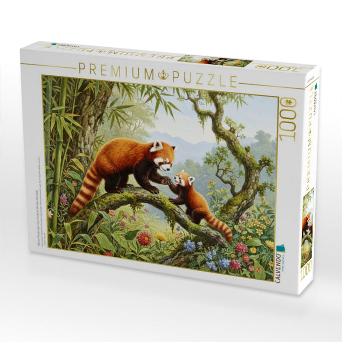 Kleiner Panda oder roter Panda im Stil alter Gemälde - CALVENDO Foto-Puzzle'