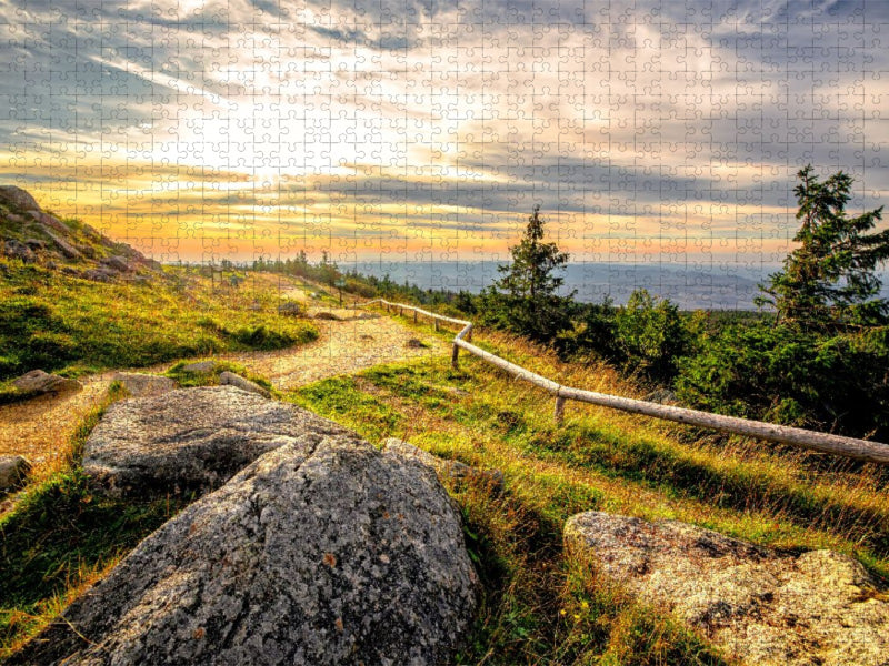 Abendstimmung auf dem Brocken - CALVENDO Foto-Puzzle'